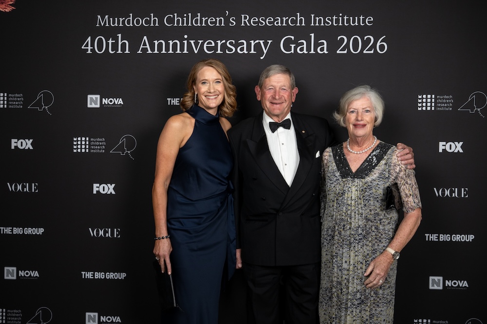 MCRI Population Allergy Group Leader Prof Kirsten Perrett, The Royal Children’s Hospital Foundation Director and Jack Brockhoff Foundation Director Prof Jim Angus AO and wife Helen. 
